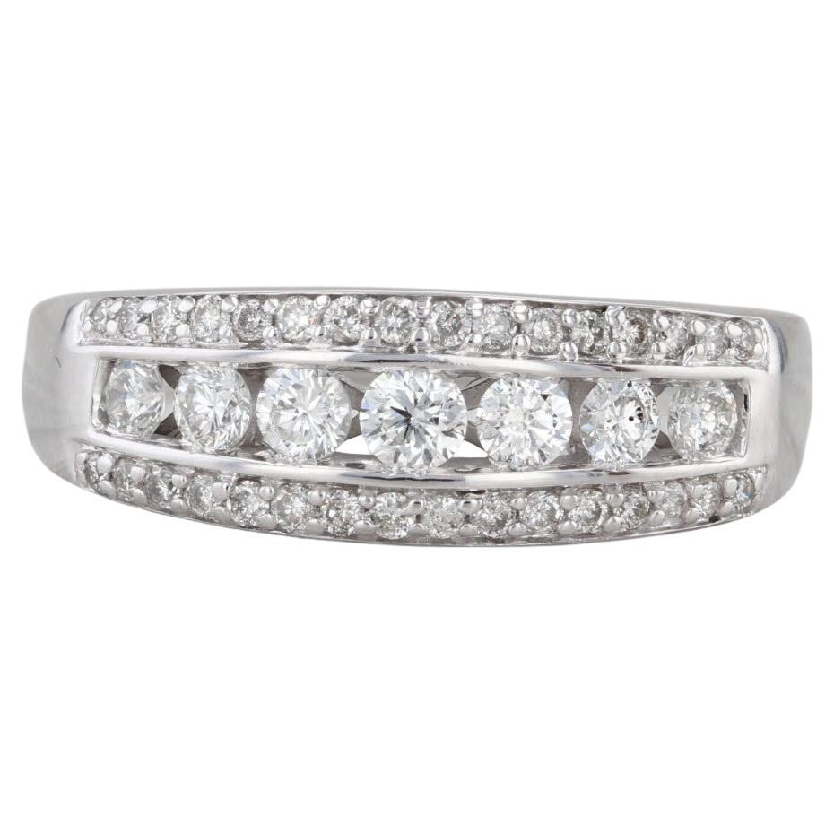 1ctw Diamant Hochzeit Jahrestag Band 14k Weißgold Größe 12,5 Ring