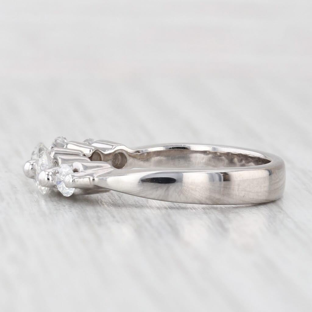 1ctw Diamant Hochzeit Jahrestag Ring 14k Weißgold Größe 6,5 stapelbar Band für Damen oder Herren im Angebot