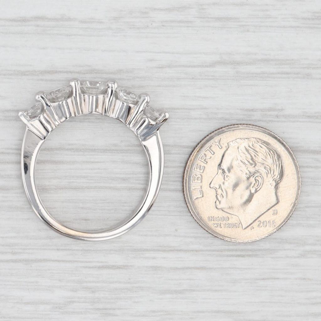 1ctw Diamant Hochzeit Jahrestag Ring 14k Weißgold Größe 6,5 stapelbar Band im Angebot 2