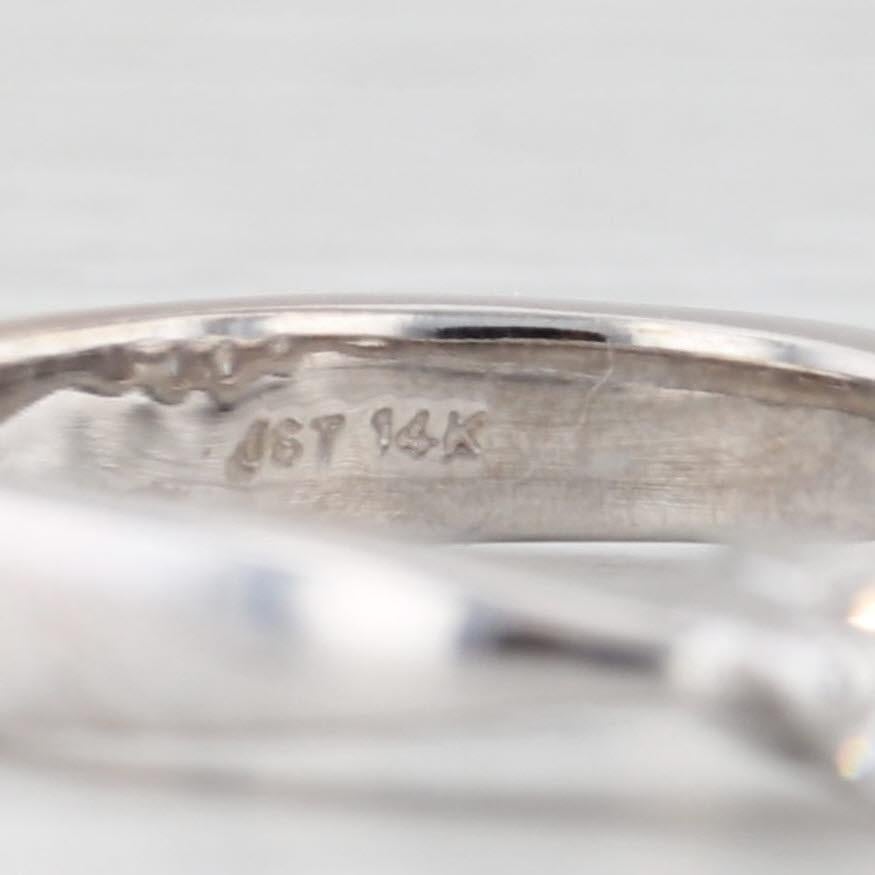 1ctw Diamant Hochzeit Jahrestag Ring 14k Weißgold Größe 6,5 stapelbar Band im Angebot 3