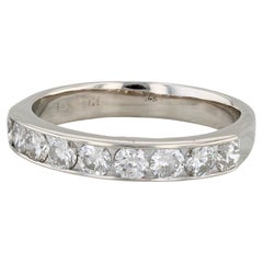 1ctw Diamant-Ehering 14k Weißgold Größe 9 Stapelbarer Anniversary-Ring