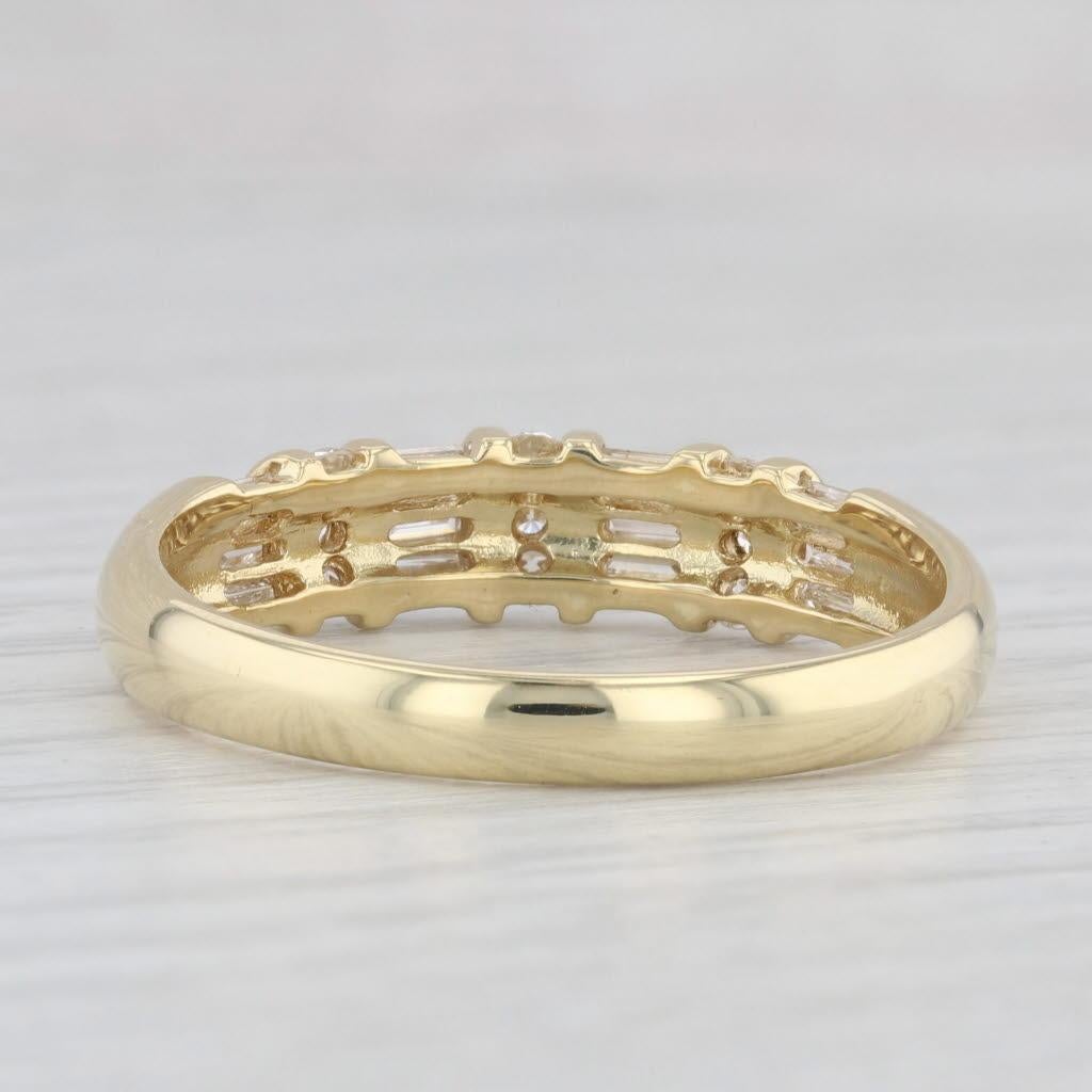 1ctw Diamond Wedding Band 18k Yellow Gold Size 12.5 Stackable In Good Condition For Sale In McLeansville, NC