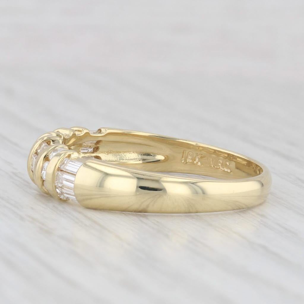 1ctw Diamond Wedding Band 18k Yellow Gold Size 12.5 Stackable For Sale 1