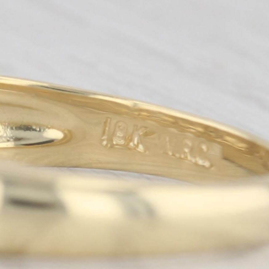 1ctw Diamond Wedding Band 18k Yellow Gold Size 12.5 Stackable For Sale 2