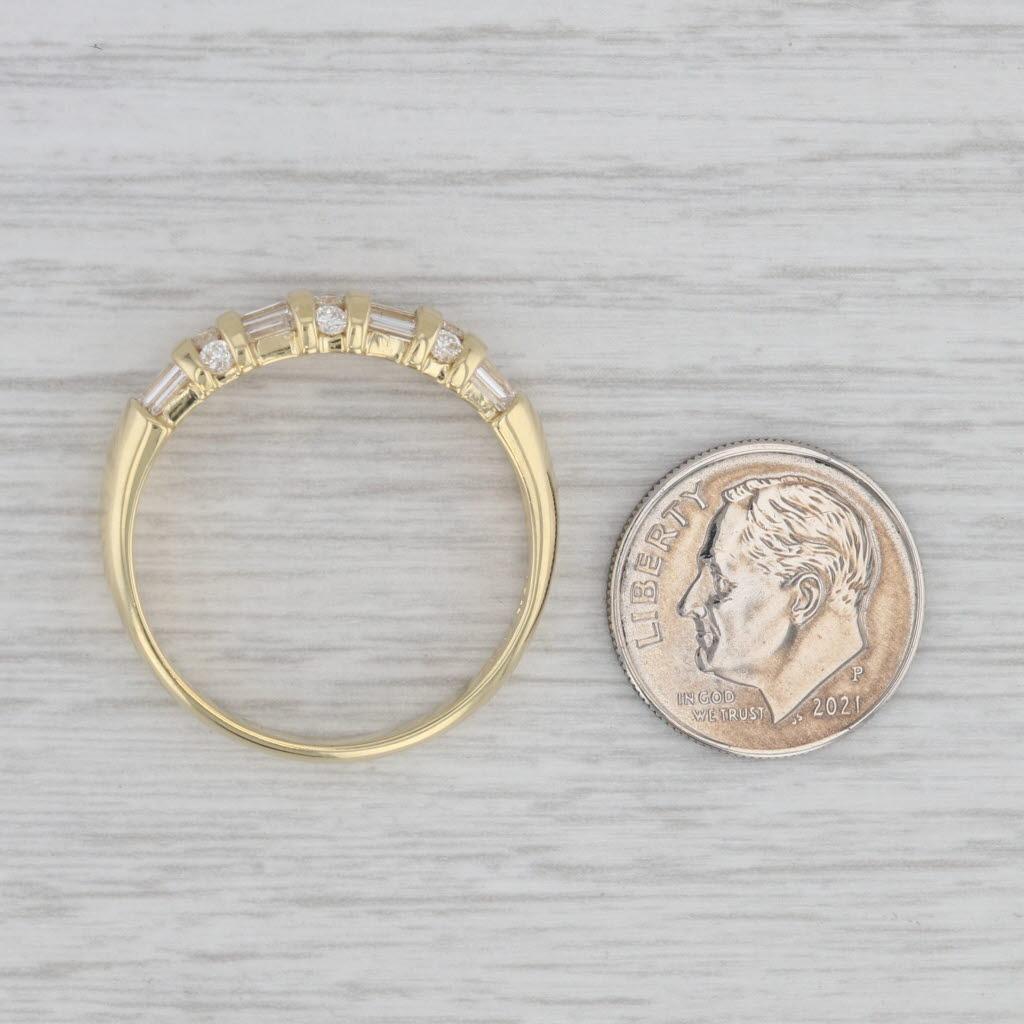 1ctw Diamond Wedding Band 18k Yellow Gold Size 12.5 Stackable For Sale 3
