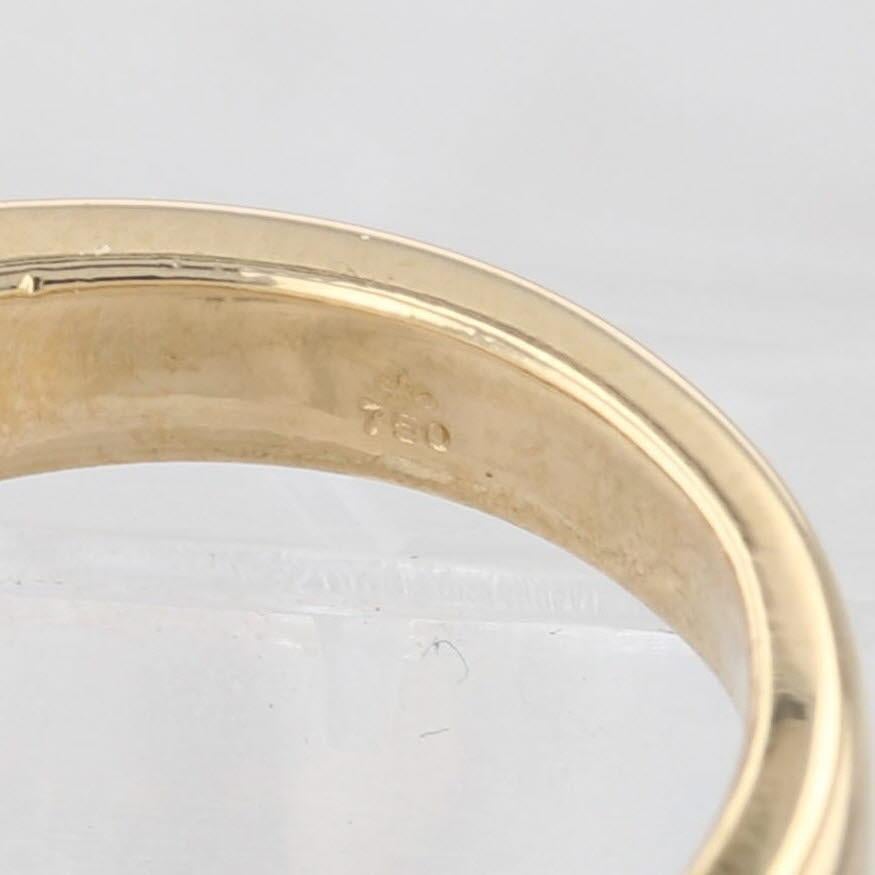 Fascia nuziale con diamante da 1 ctw in oro giallo 18k Anello impilabile per anniversario misura 5 in vendita 1