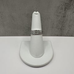 1ctw Double Row Baguette Diamond Ring 14K White Gold Size 6.75