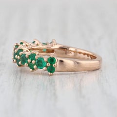 1ctw Emerald Stackable Ring 18k Rose Gold Size 6.5 Stacking Band