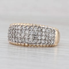 1ctw Pave Diamond Ring 14k Gelbgold Größe 8 Jahrestag Band