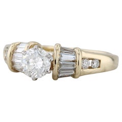 1ctw Round Diamond Engagement Ring 14k Yellow Gold Size 6.25