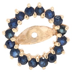 1ctw Sapphire Earring Jackets, 14K Yellow Gold, Something Blue