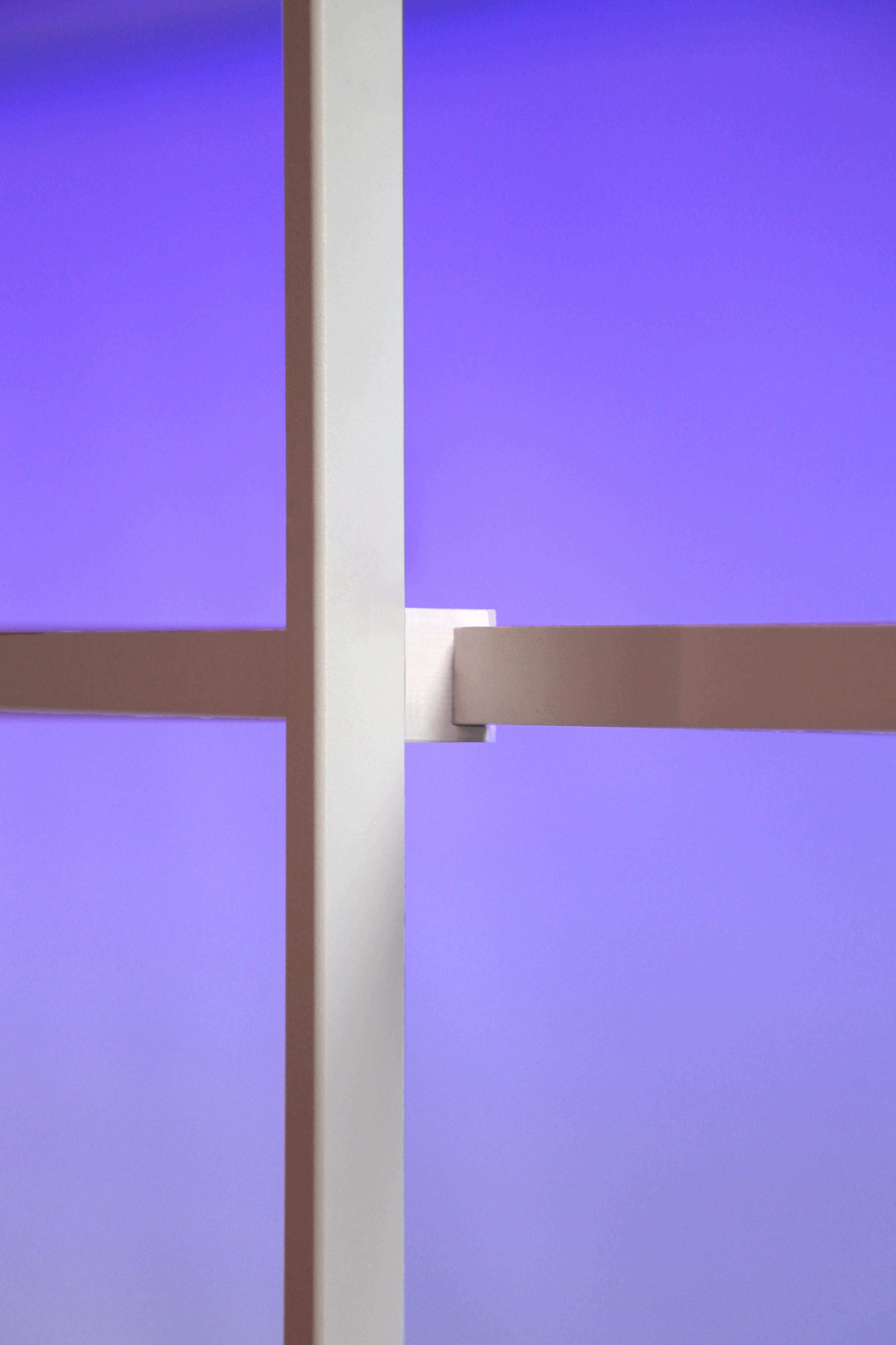 1_Floor Lamp in Steel with Colorful Wall Light Barcelona Lamp by Antoni Arola en vente 5