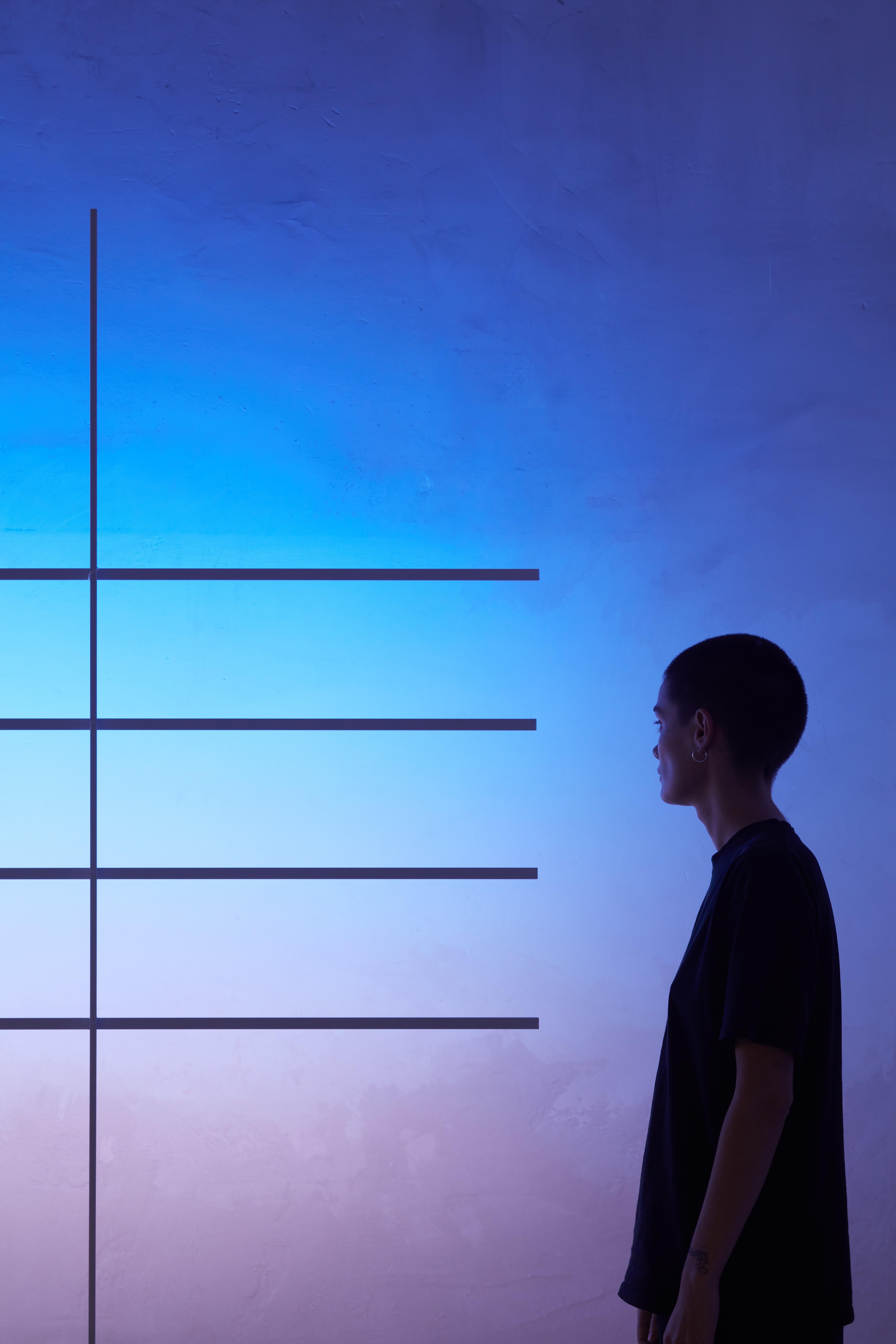 1_Floor Lamp in Steel with Colorful Wall Light Barcelona Lamp by Antoni Arola en vente 2