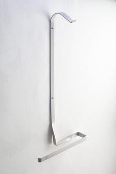 Contemporary White Wall Valet Rack in Steel by Josep Abril