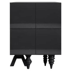 1M + 1M Multileg Cabinet Lacquered in Black by Jaime Hayon for BD Barcelona