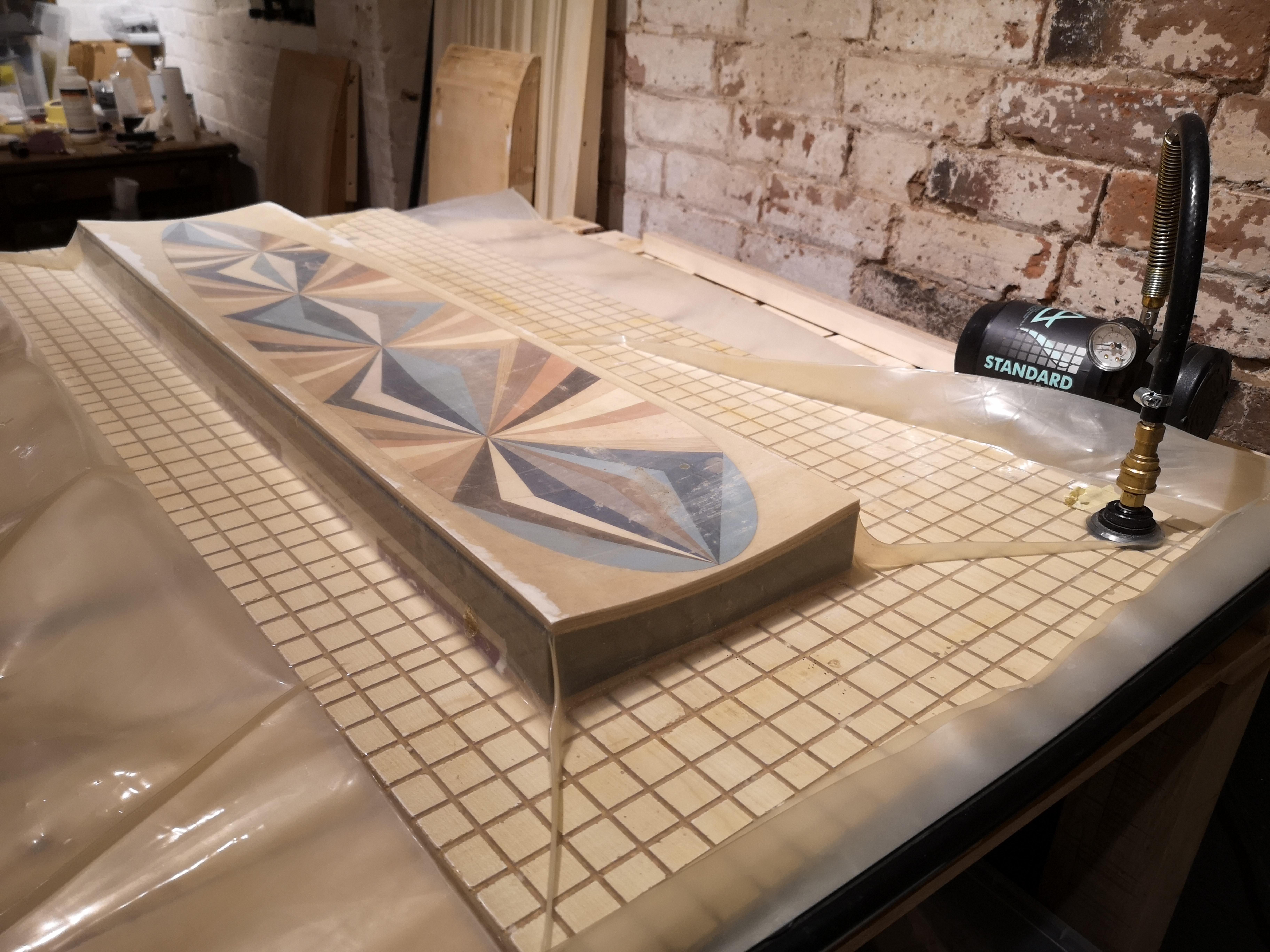 1M Marquetry Pintail Longboard 4