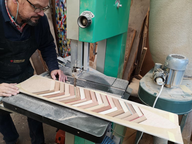 1M Marquetry Pintail Longboard For Sale 6