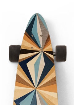 1M Anrichte mit Intarsien Pintail Longboard Handgefertigte Skateboards von Hand B w o d p o p.