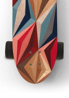 Longboard Pintail 1M con intarsio. Skateboard artigianali di P & A.