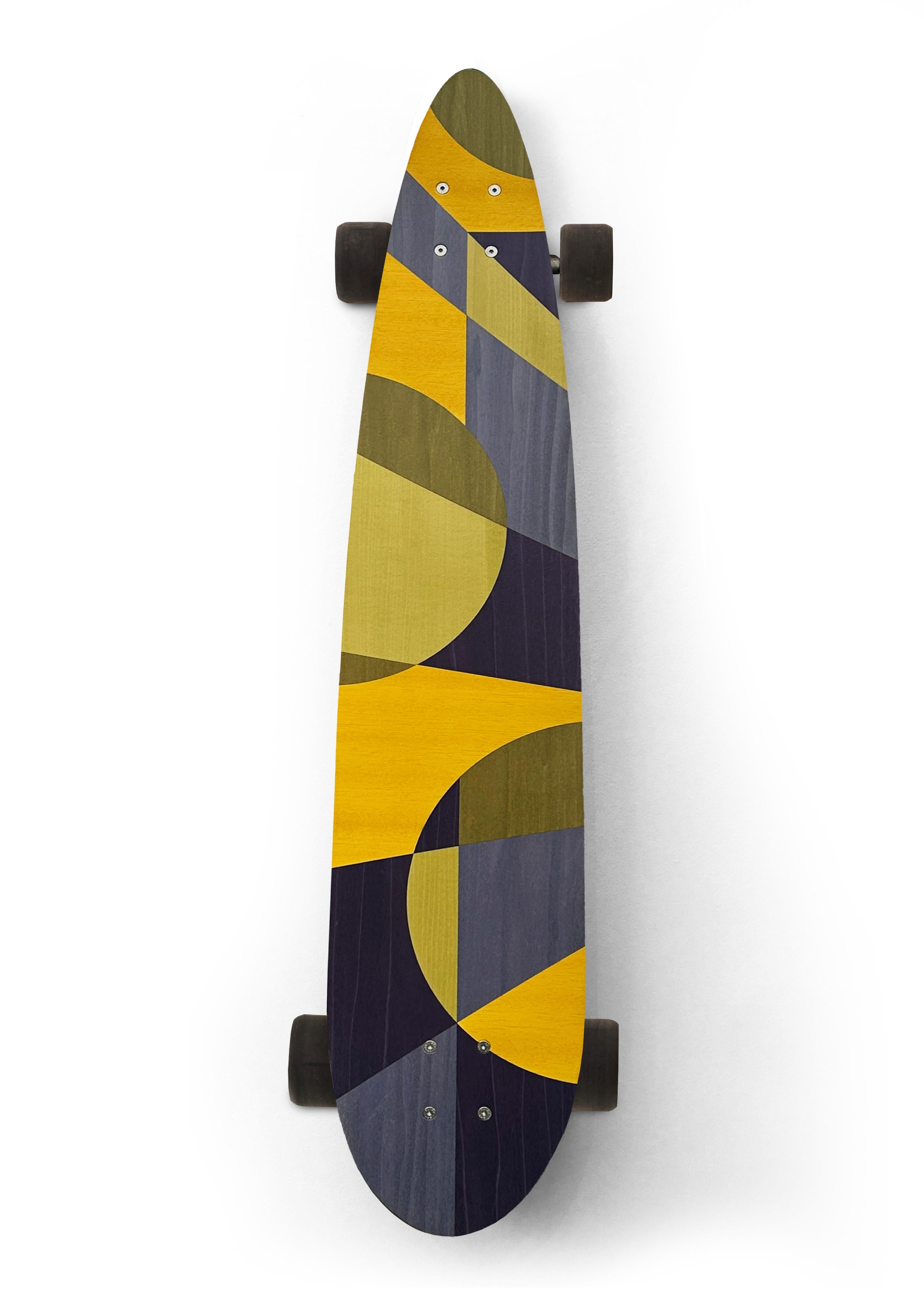 The w o o d p o p pintail longboards are handcrafted in workshops on either side of the Welsh/English border the UK. Each one is made from best quality Finnish Birch and vacuum laminated to form a concave deck featuring a unique marquetry inlay