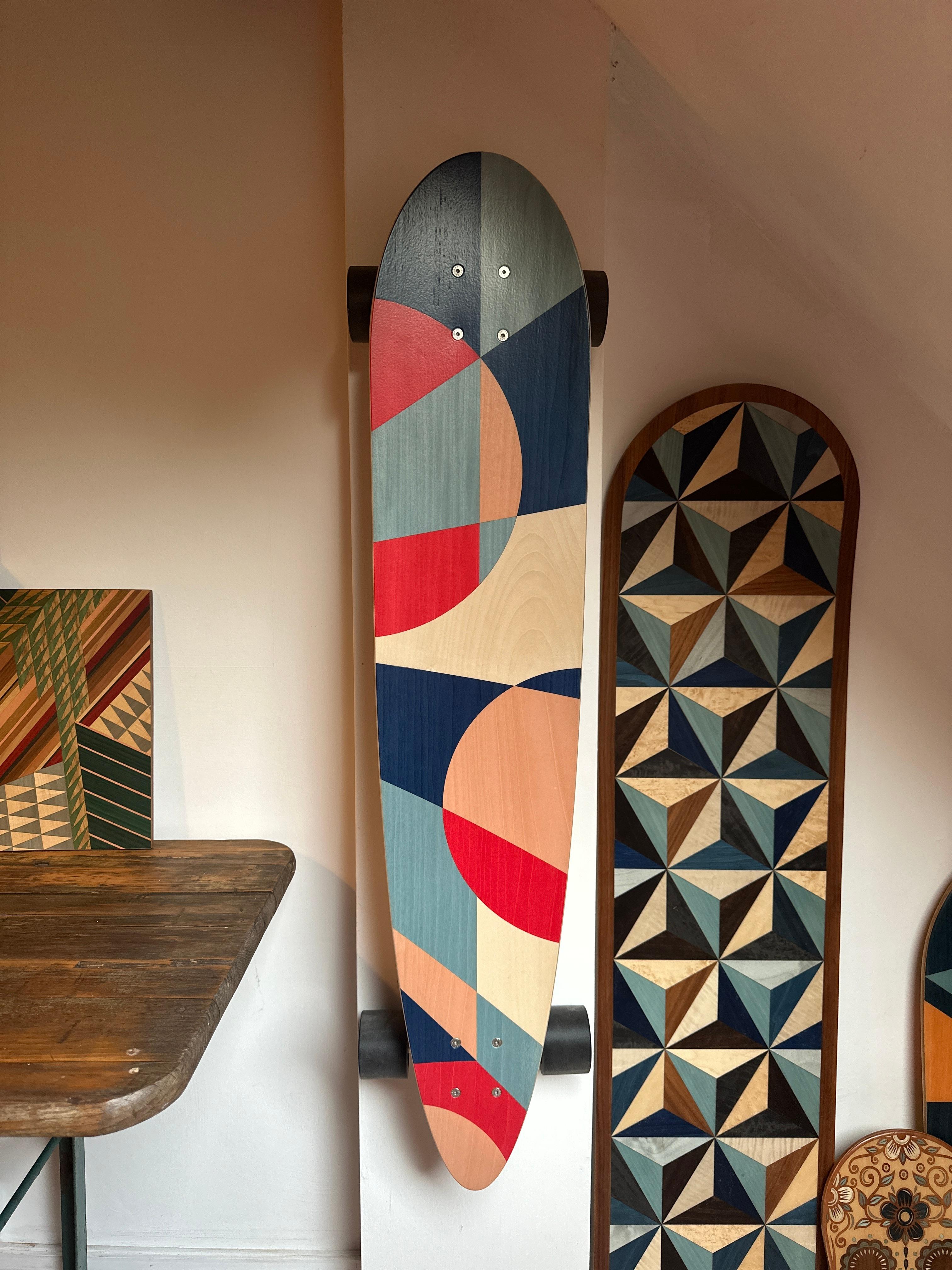 Welsh Marquetry Pintail Longboard For Sale