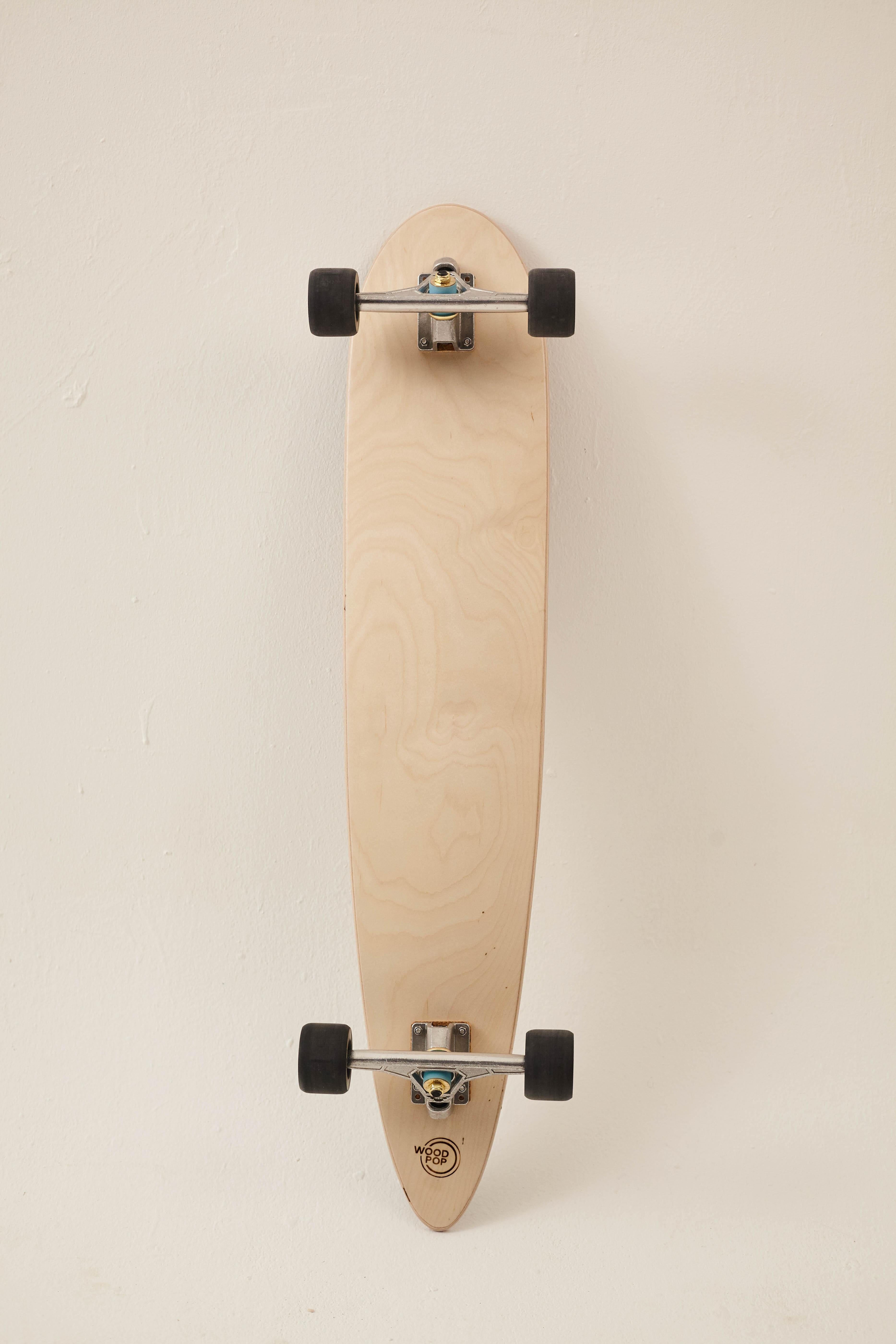 Contemporary 1M Marquetry Pintail Longboard For Sale