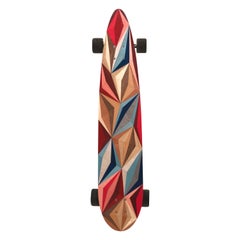 1M Marquetry Pintail Longboard.  Handcrafted Skateboards from  w o o d p o p.