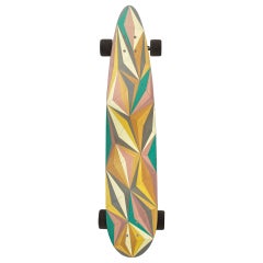 1M Anrichte mit Intarsien Pintail Longboard  Handgefertigte Skateboards von Hand  B w o d p o p.