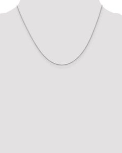 1mm 14 Karat White Gold Cable Chain