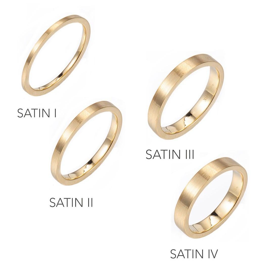 For Sale:  Satin Contemporary Square Ring 18 Karat 5
