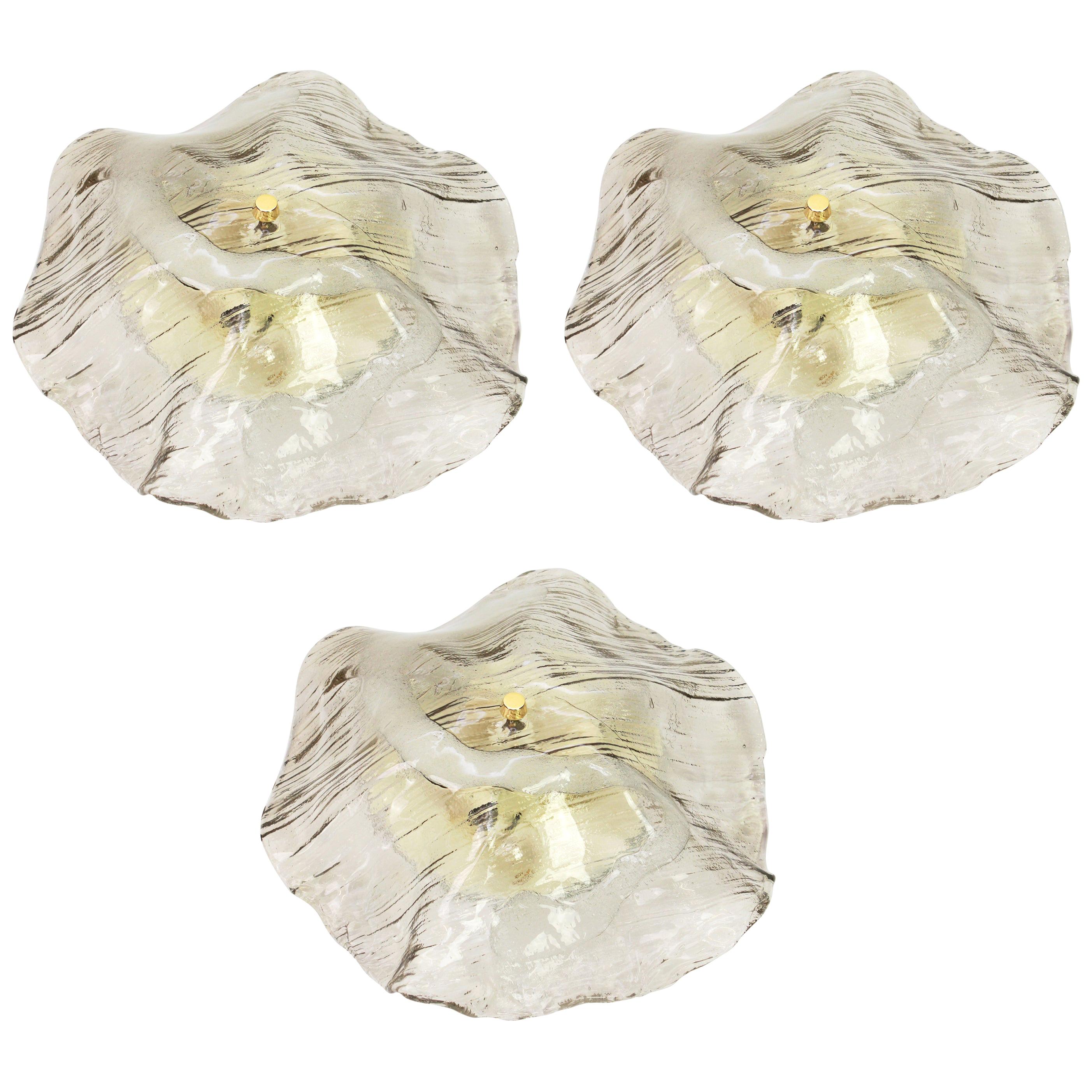 1de 2 Grandes lampes à encastrer Kalmar:: Autriche:: années 1970