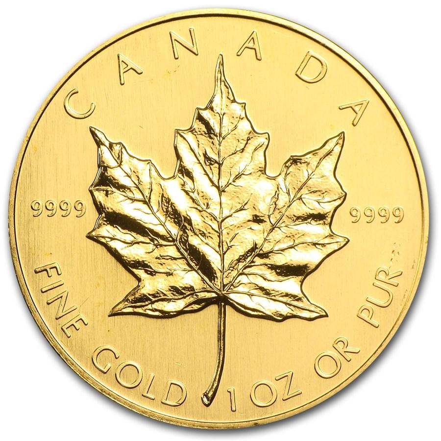 1OZ kanadische Ahornblattmünze-Halskette mit Seil Halo 14k Gelbgold im Zustand „Neu“ im Angebot in Sugar Land, TX