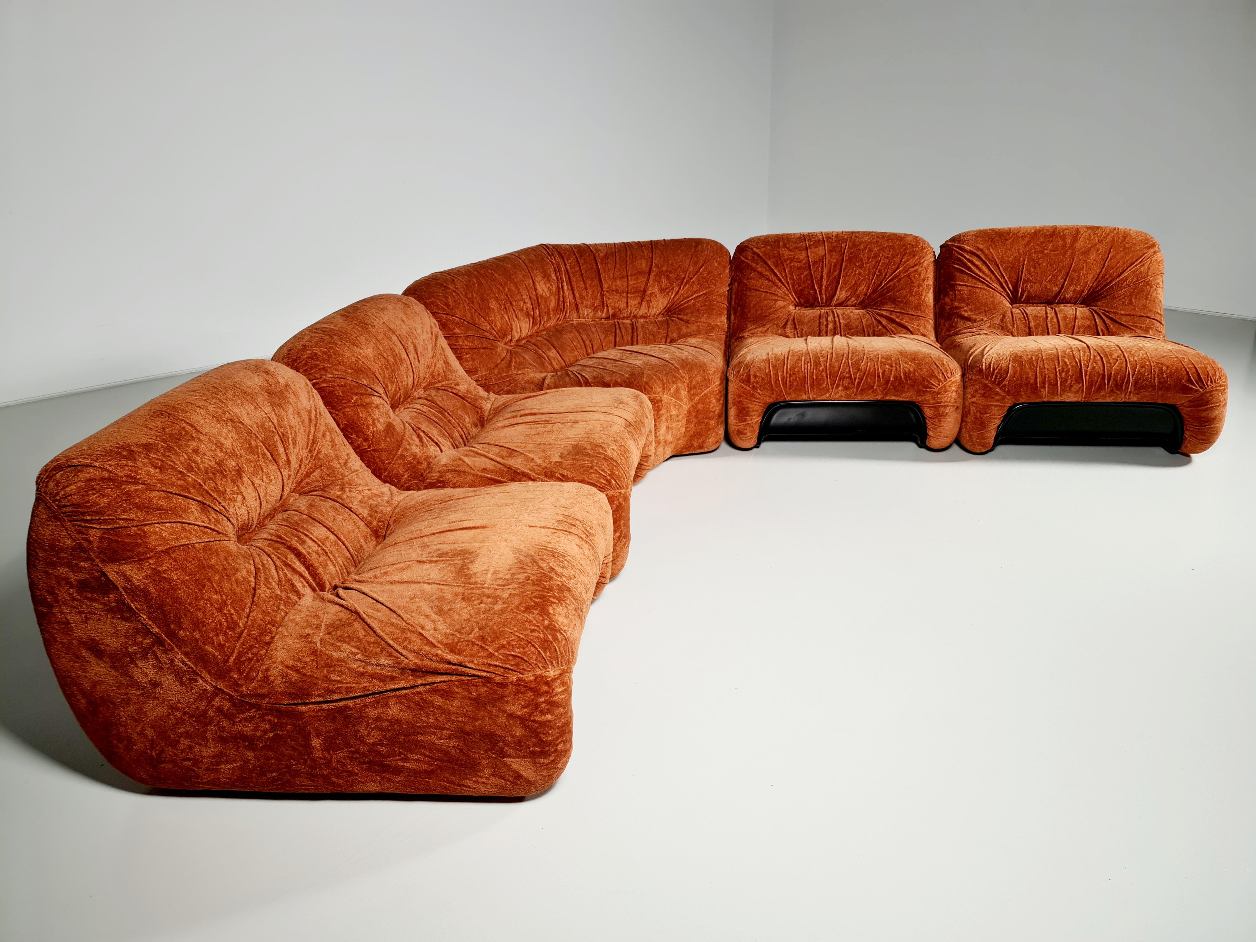 Mid-Century Modern 1P Malu Sectional Sofa by Claudio Vagnoni & Emilio Guarnacci, 1970s