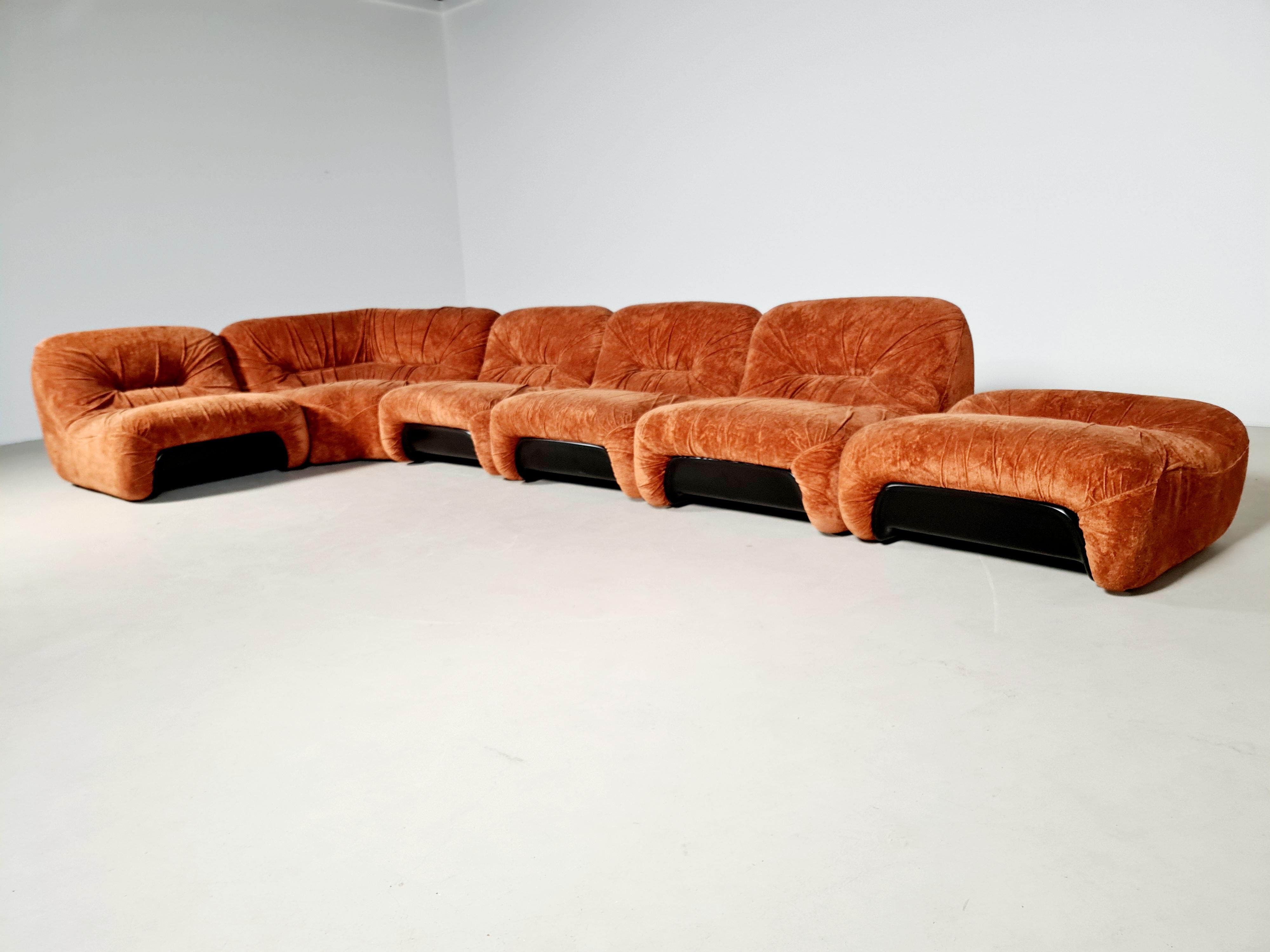1P Malu Sectional Sofa by Claudio Vagnoni & Emilio Guarnacci, 1970s In Good Condition In amstelveen, NL