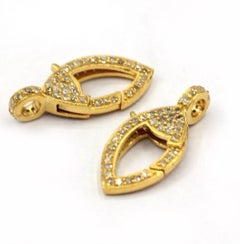 1Pc 14K Solid Gold Lobster Clasps Handmade Diamond Lobster Gift For Wedding.