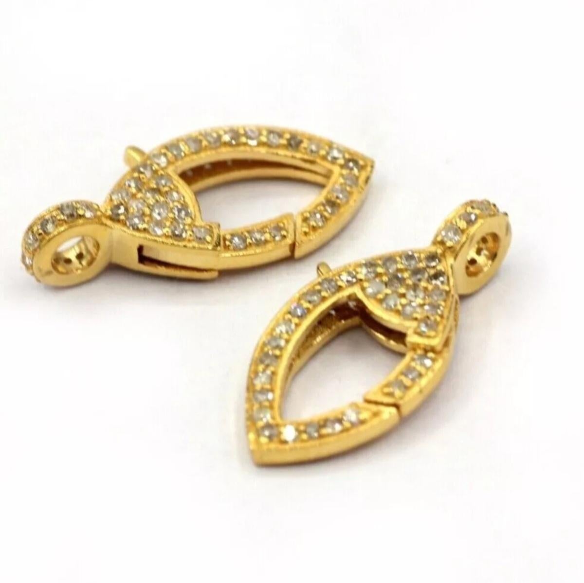 1Pc 14K Solid Gold Lobster Clasps Handmade Diamond Lobster Gift For Wedding. en Nuevo estado para la venta en Chicago, IL