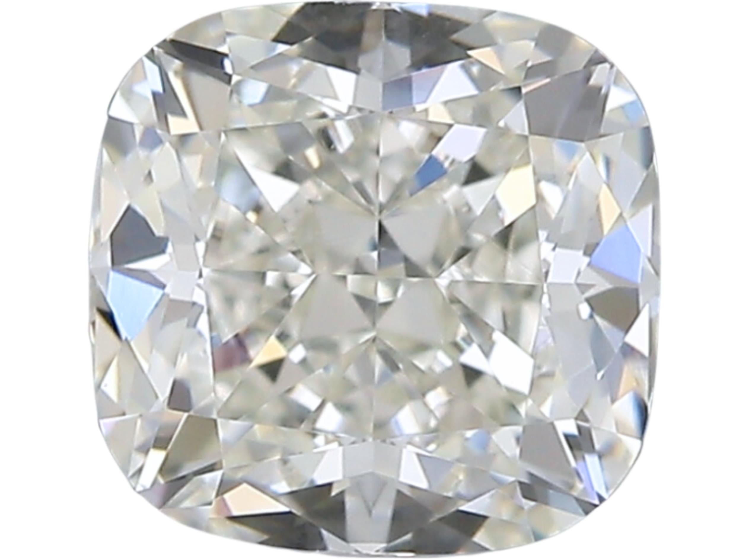 1pc Captivating Natural cut Cushion diamond in a 1.03 carat For Sale 2