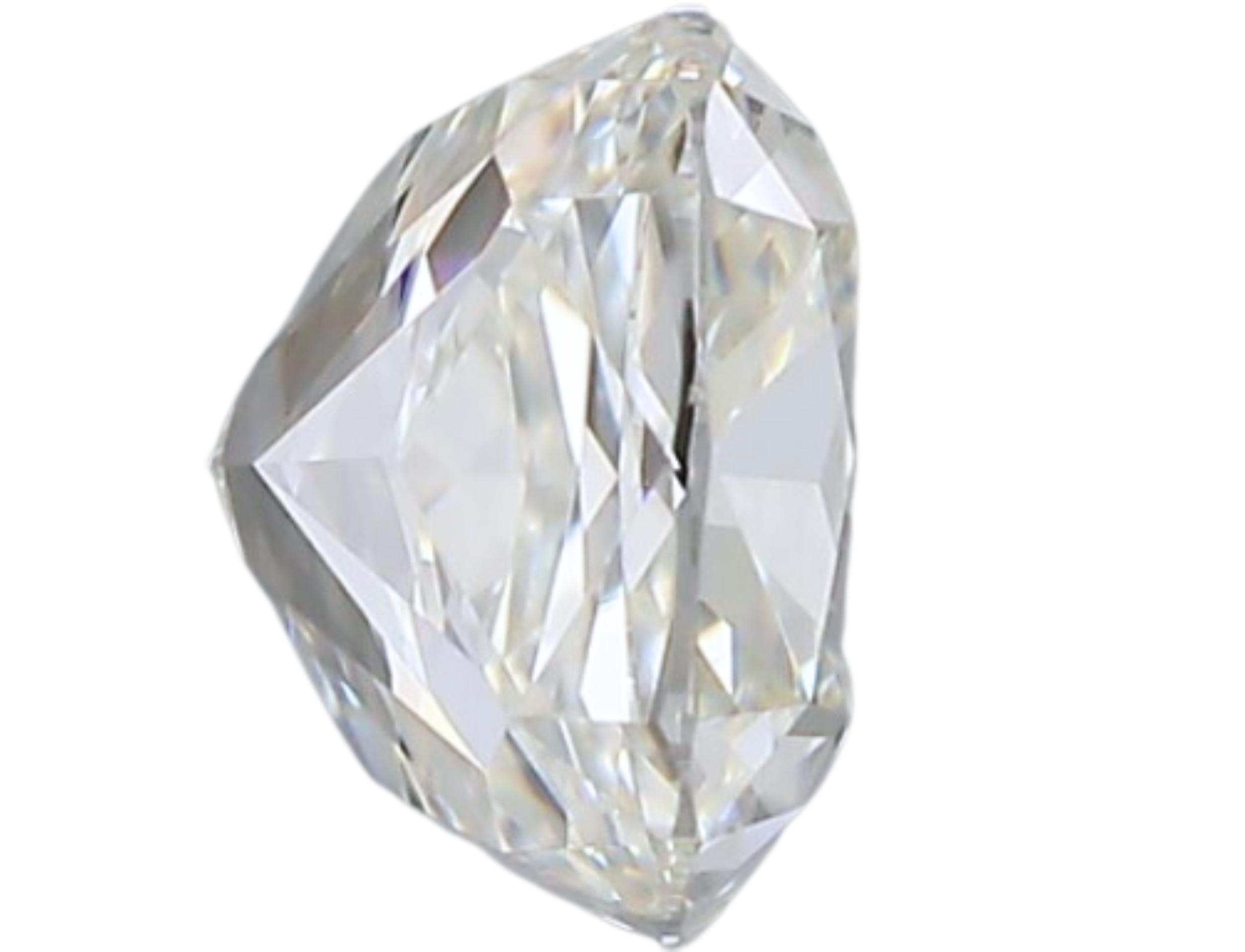 1pc Captivating Natural cut Cushion diamond in a 1.03 carat For Sale 4