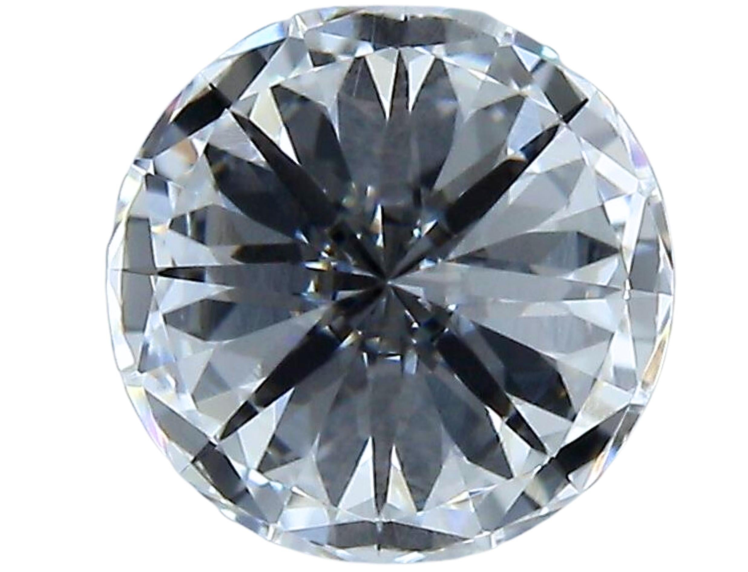 1pc Captivant diamant rond de taille naturelle de 0,90 carat en vente 5