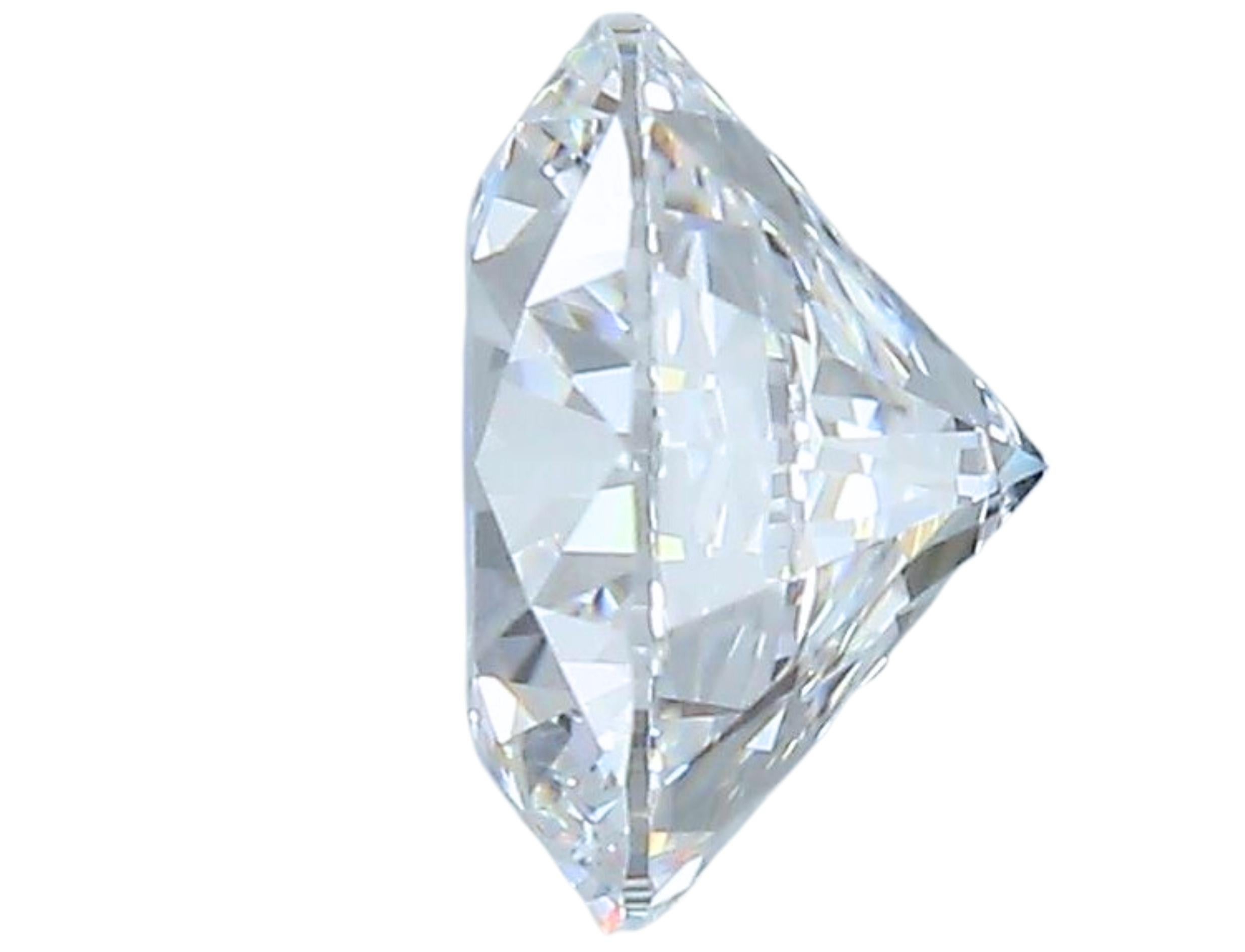 1pc Captivant diamant rond de taille naturelle de 0,90 carat Pour femmes en vente