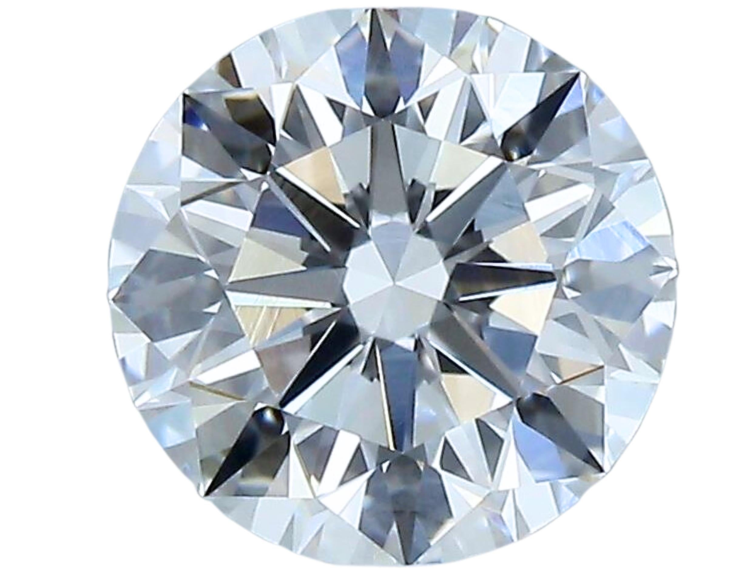 1pc Captivant diamant rond de taille naturelle de 0,90 carat en vente 2