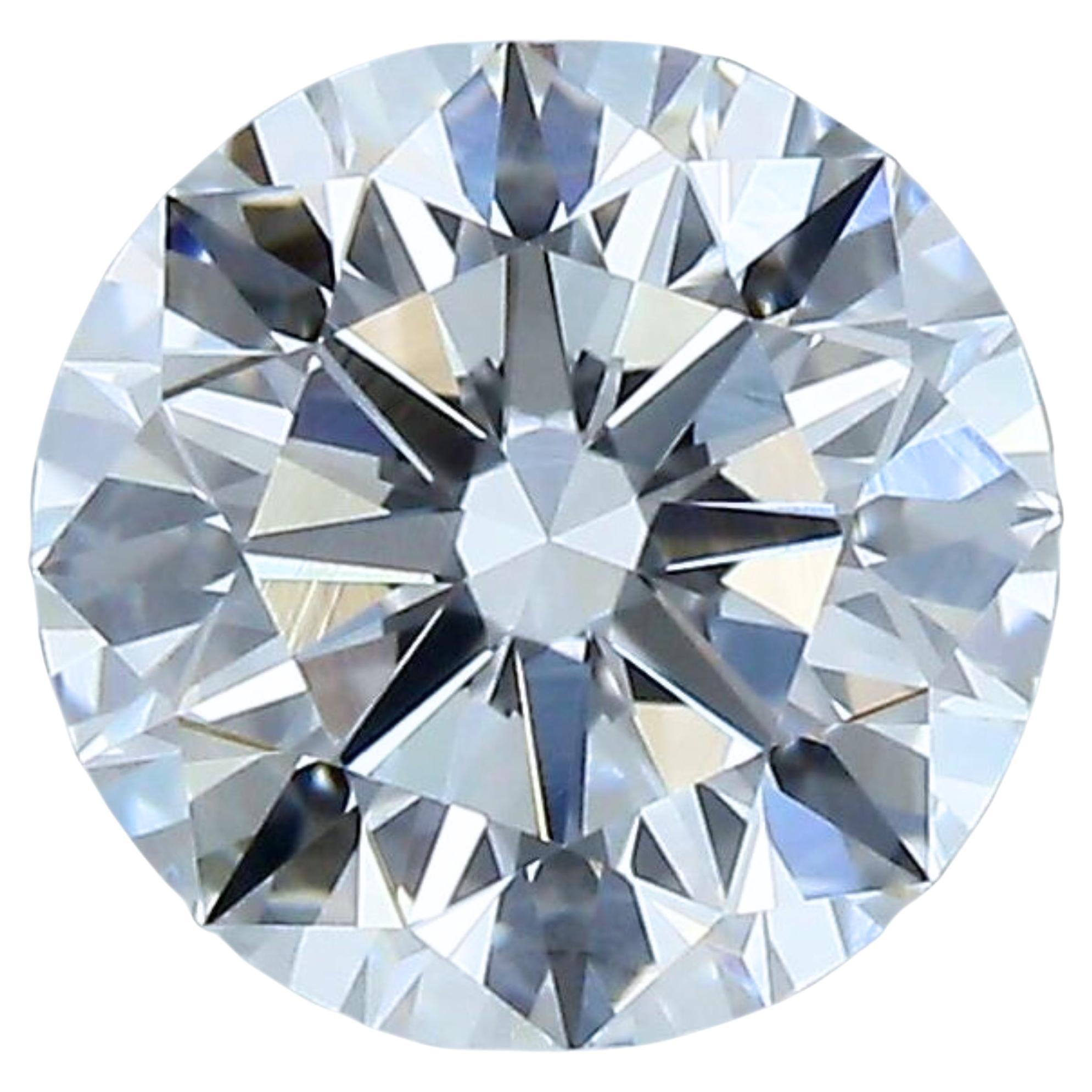1pc Captivant diamant rond de taille naturelle de 0,90 carat en vente