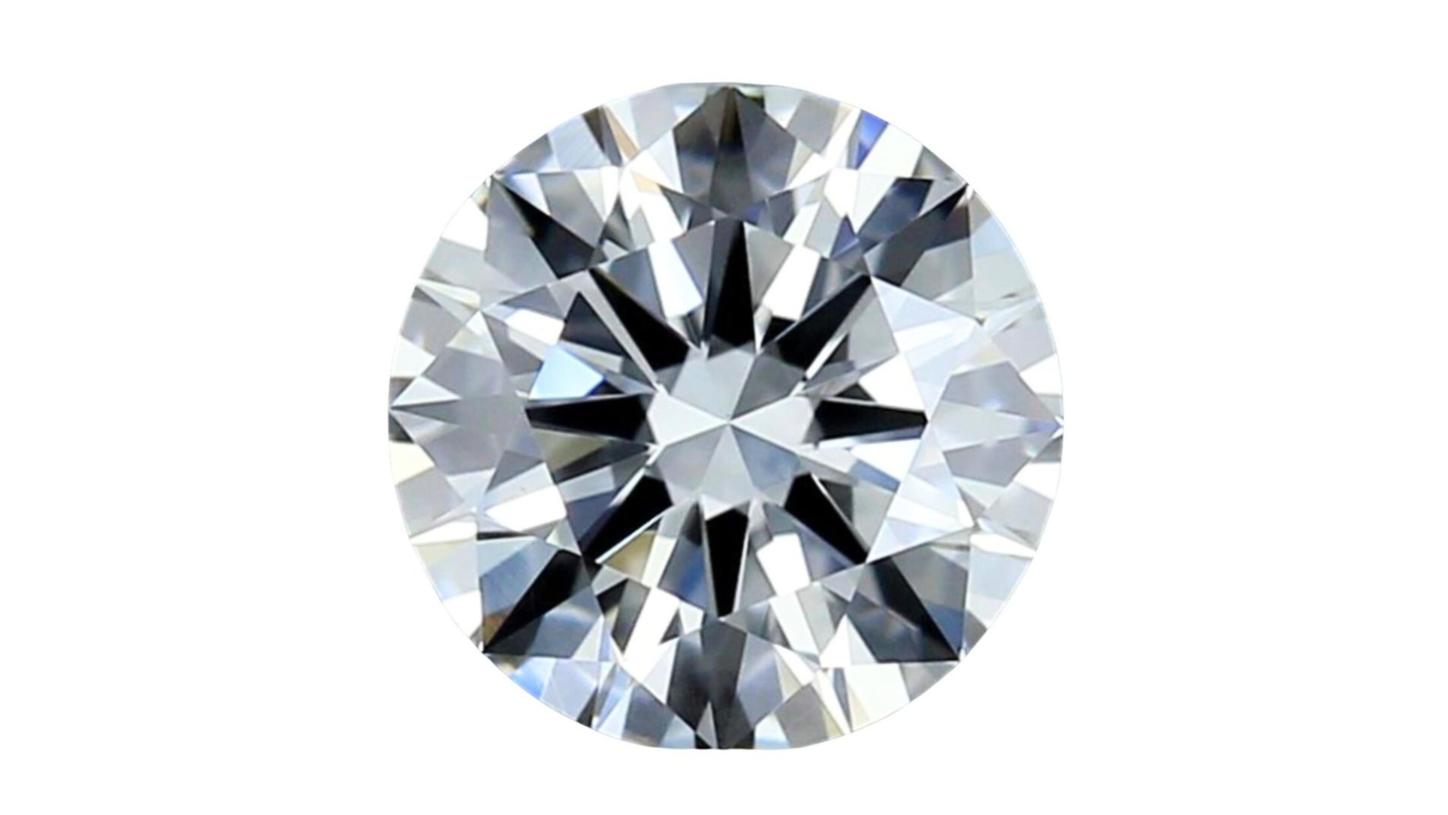 Round Cut 1pc. Dazzling 1.02 Carat Round Brilliant Natural Diamond  For Sale