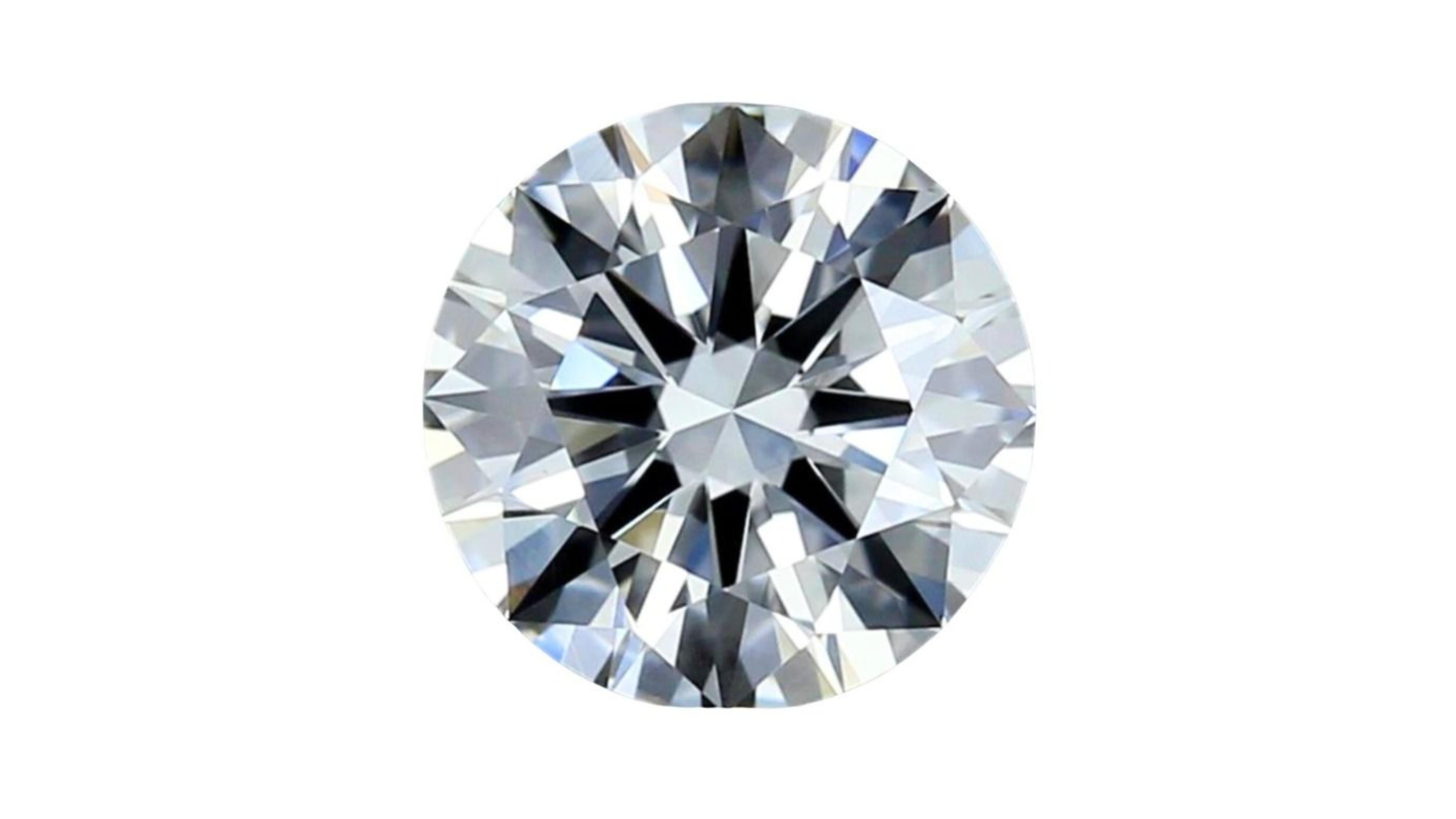1pc. Dazzling 1.02 Carat Round Brilliant Natural Diamond  In New Condition For Sale In רמת גן, IL