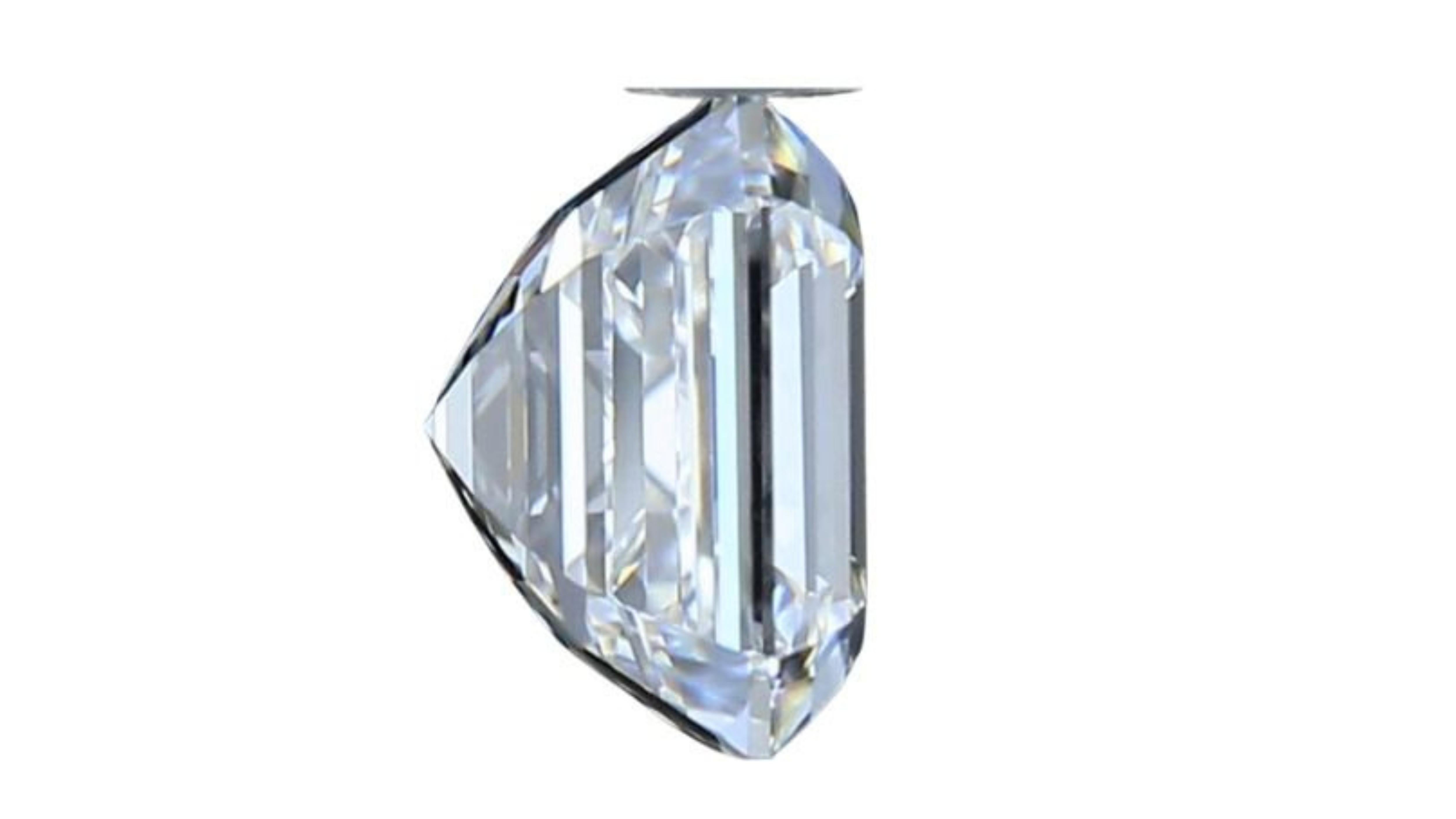 1pc Dazzling 1.51 Carat Square Emerald Cut Natural Diamond In New Condition For Sale In רמת גן, IL