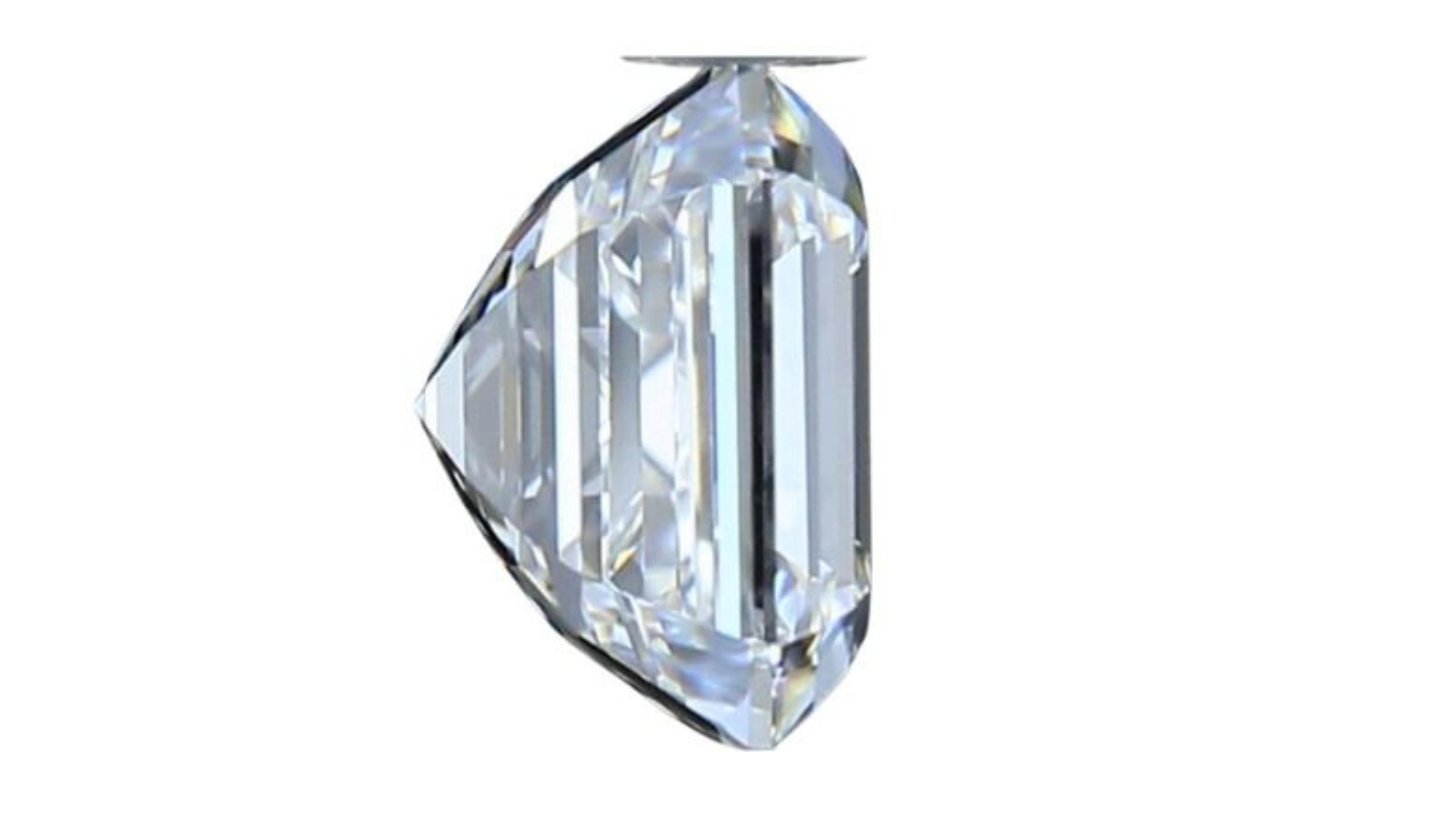 1pc Dazzling 1.51 Carat Square Emerald Cut Natural Diamond For Sale 2