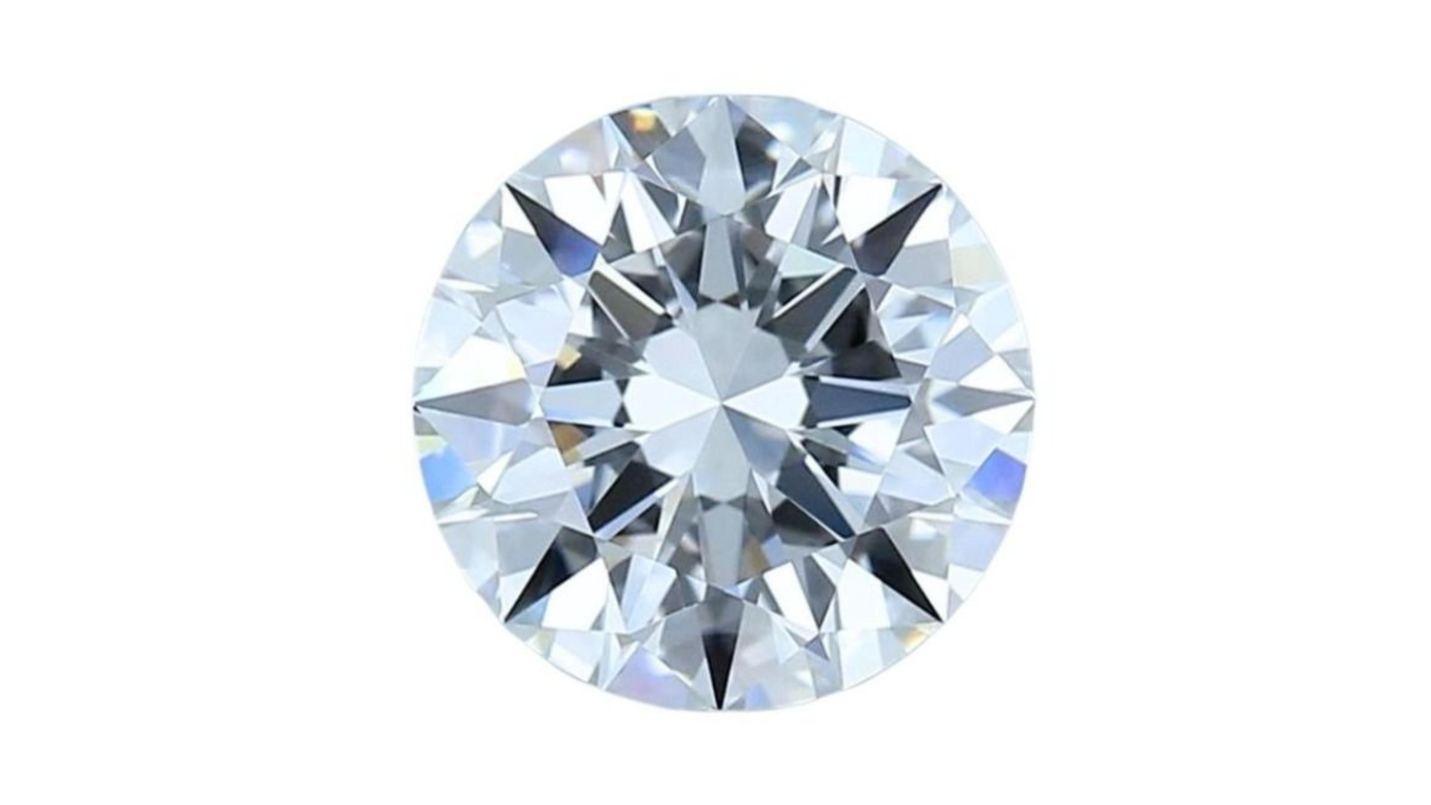 1pc. Éblouissants diamants naturels taille ronde brillants de 1,95 carat Pour femmes en vente