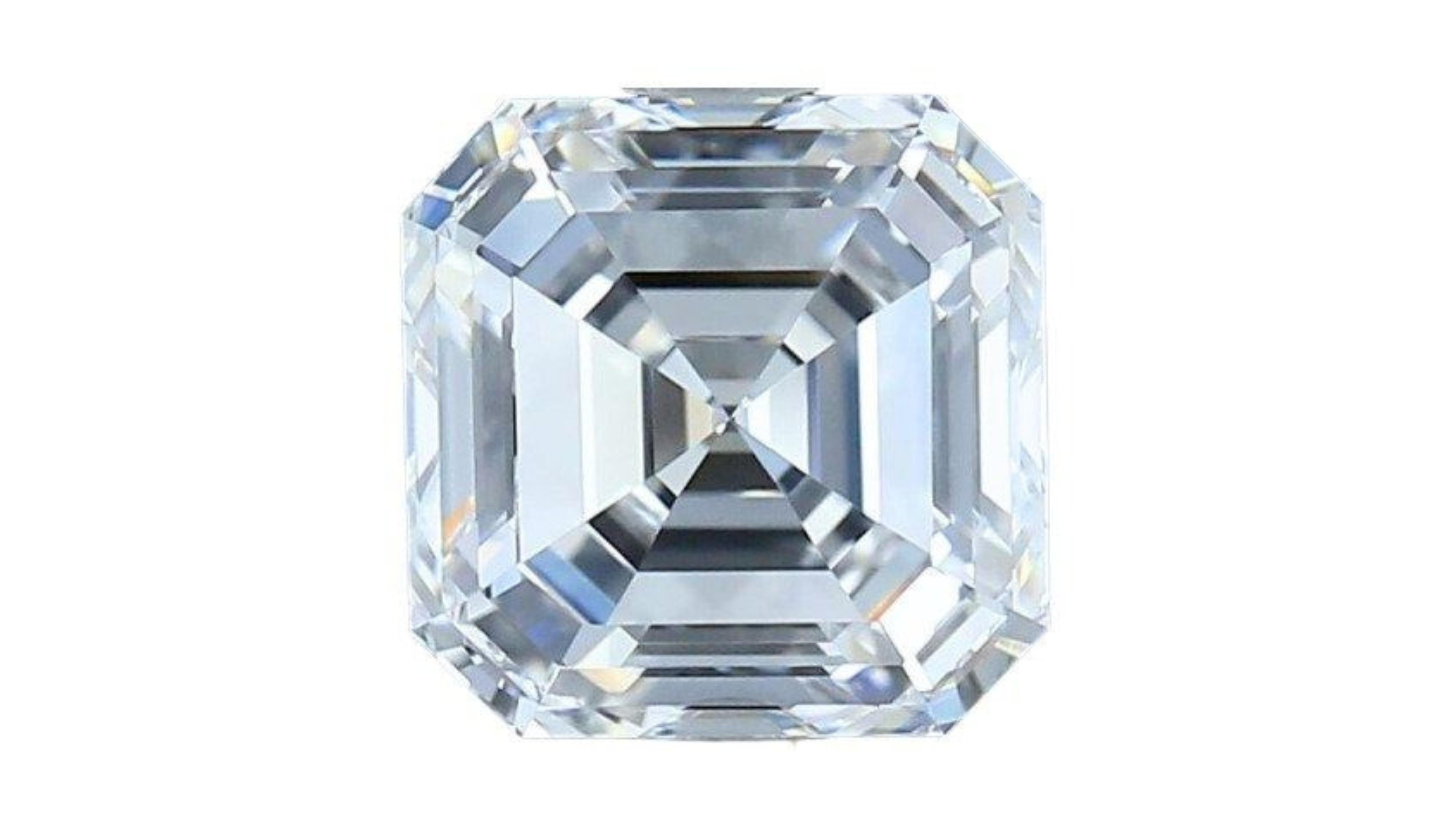 1pc Dazzling 3 Carat Asscher Cut Natural Diamond For Sale 1