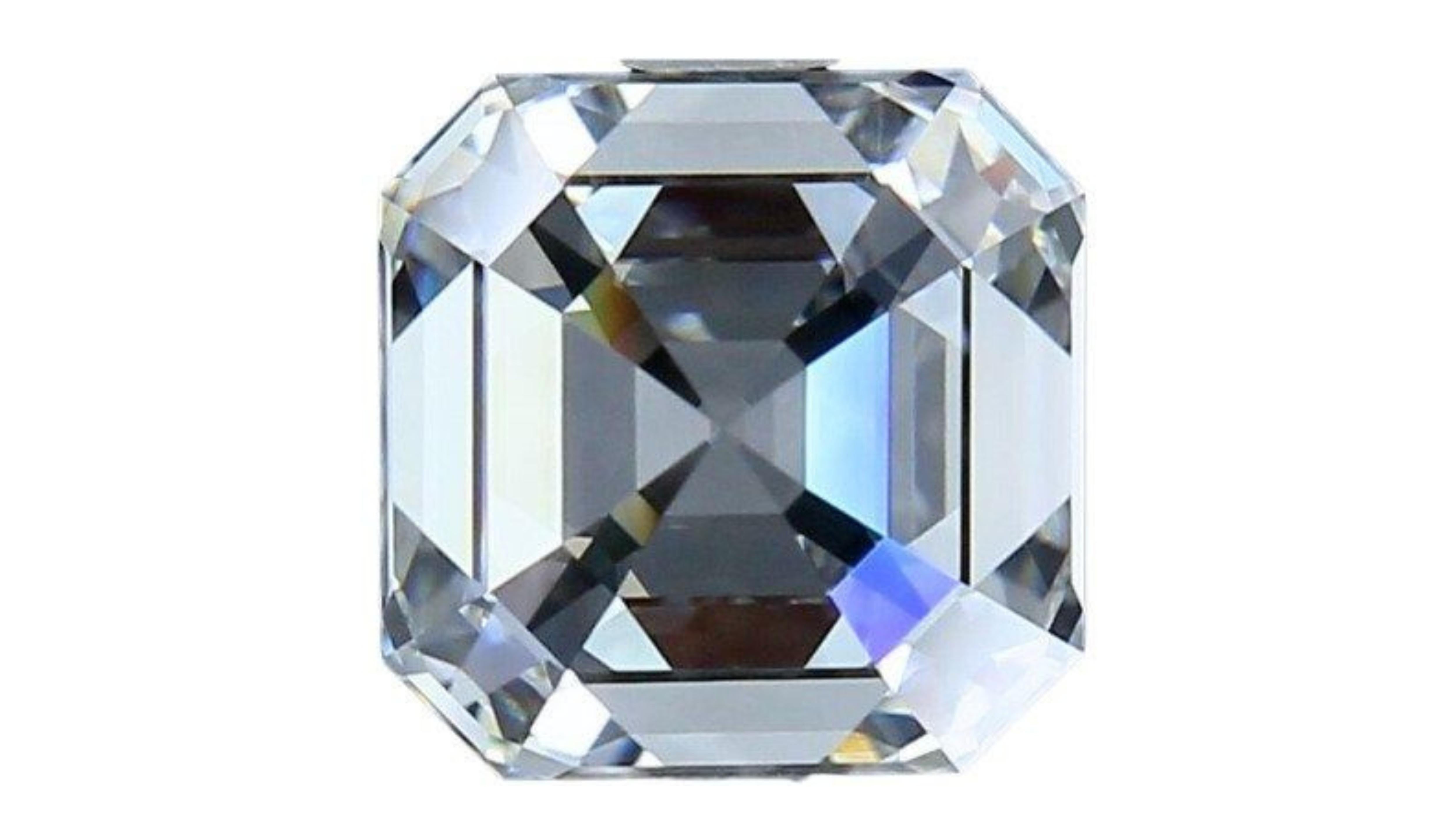 1pc Dazzling 3 Karat Asscher Cut Naturdiamant im Angebot 3