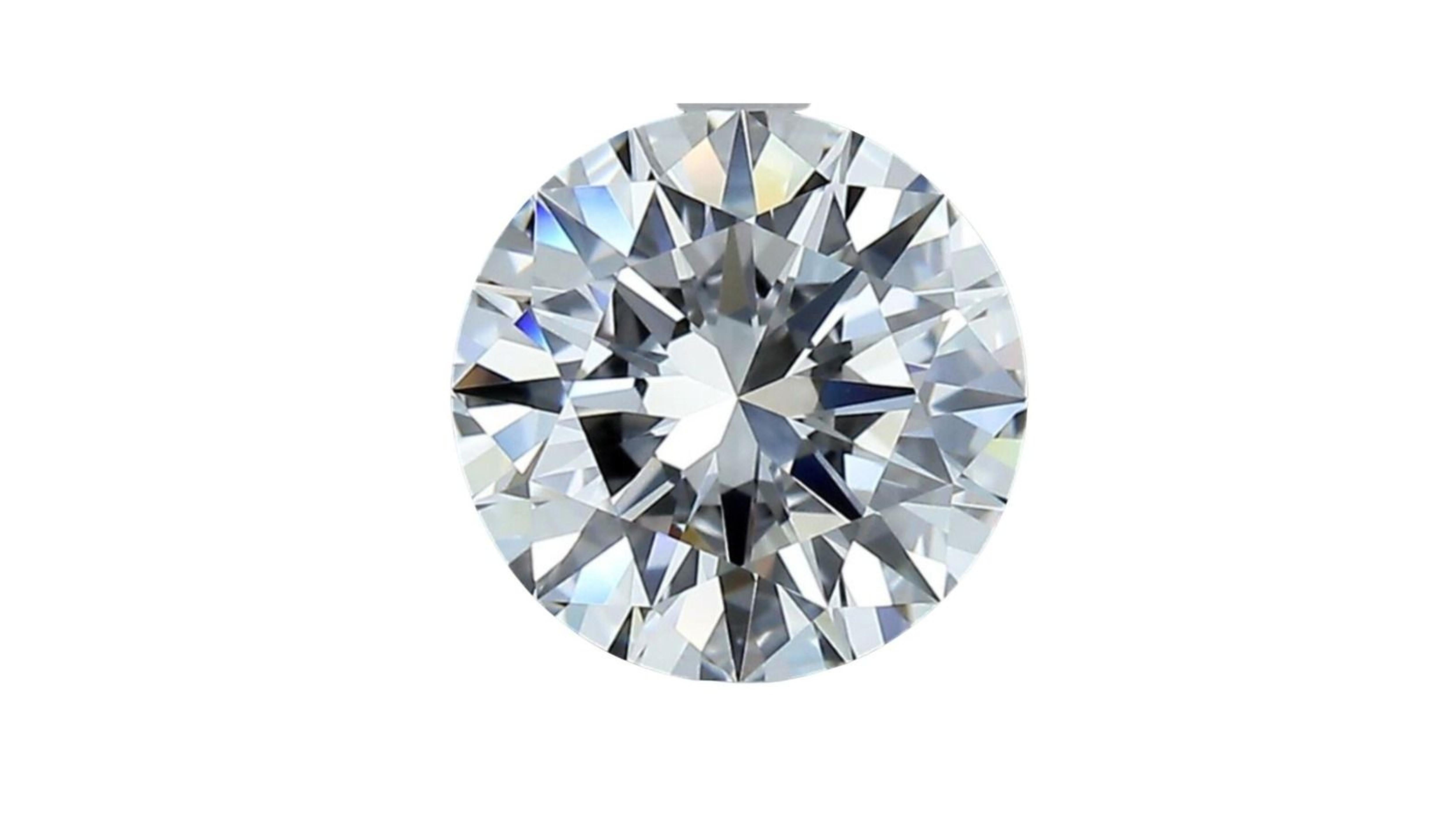 1pc. Dazzling 4.42 Carat Round Brilliant Natural Diamond In New Condition For Sale In רמת גן, IL